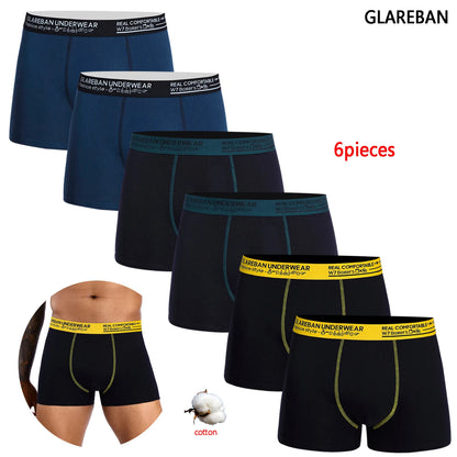 6-Pack Men's Black Boxer Shorts – Soft, Breathable Underwear for Comfort