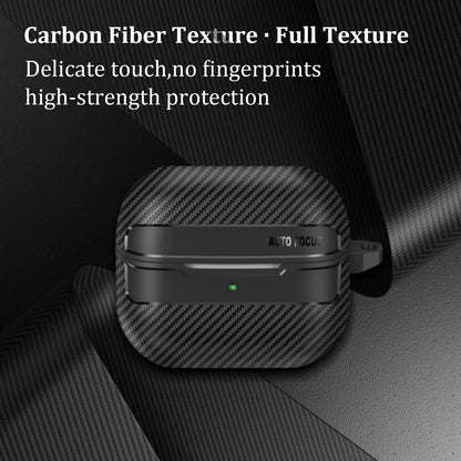 2024 Carbon Fiber Military Armor Case for Samsung Galaxy Buds 3/3 Pro – Protective Cover with Keychain