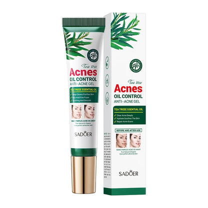 SADOER Tea Tree Acne Cream – Oil Control, Hydrating & Moisturizing Facial Skincare Gel