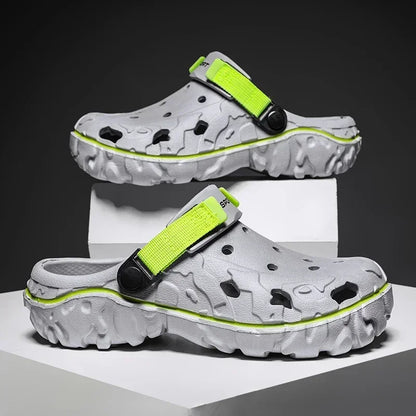 2025 Lightweight EVA Men’s Clogs – Breathable Beach & Work Sandals, Durable Plastic Slip-On Mules Wholesale Shoes