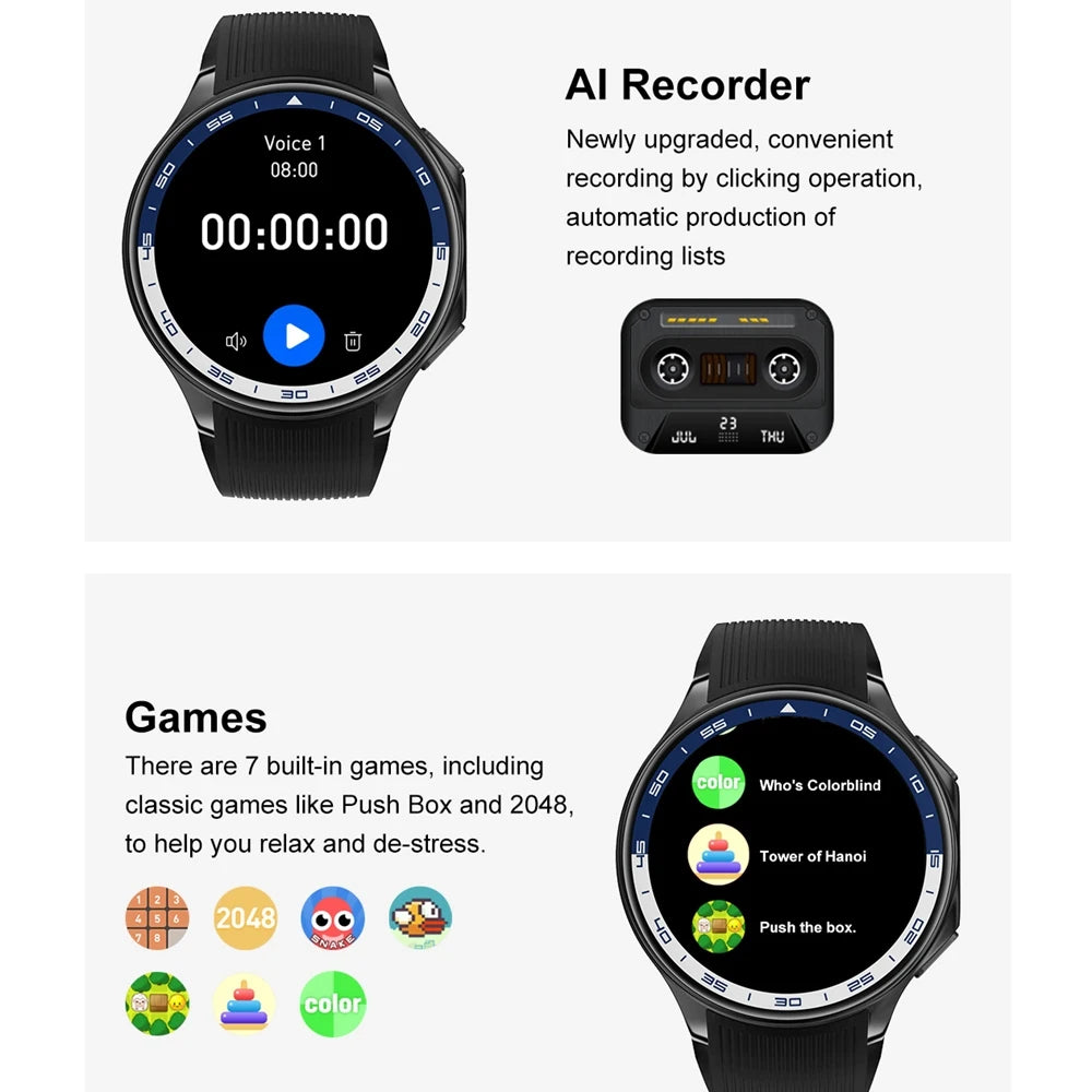 2024 OPPO Watch X Smartwatch — AMOLED 32GB, Waterproof, Bluetooth Call, TWS Music, 3D UI, Video Playback for Men