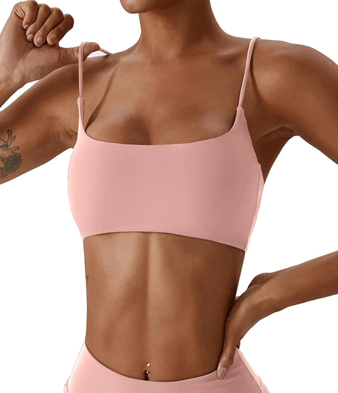 Soft Cross Back Sports Bra - High Quality Women’s Yoga Fitness Top for Running Workout and Activewear