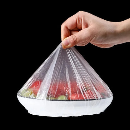Disposable Food Cover Wrap Bowl Covers, Food Grade Fresh-Keeping Plastic Wrap Bags for Kitchen Storage Accessories
