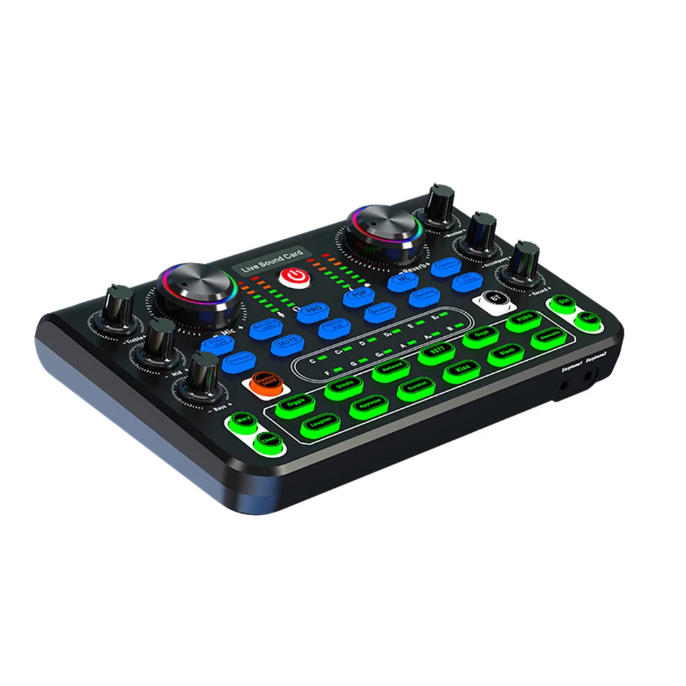 HD X60 Professional Sound Card – English Version Audio Mixer for Karaoke, KTV, Singing, and Live Broadcast