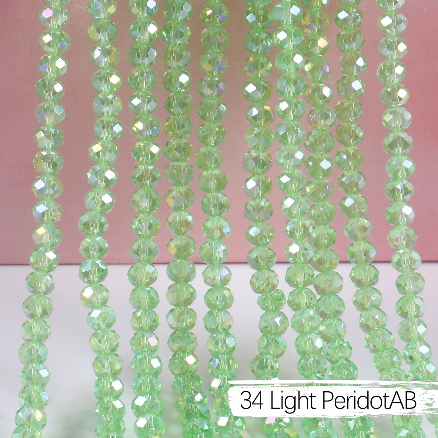 Austria Crystal Rondelle Beads - 2mm/4mm/6mm/8mm Faceted Glass Spacer Beads for DIY Jewelry & Bracelet Making