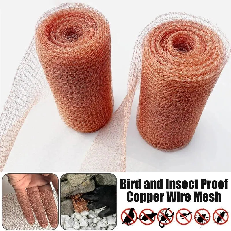 Copper Wire Mesh Signal Shielding Net: Protects Against Pests & Rodents, Decorative Garden Netting - Available in Various Lengths