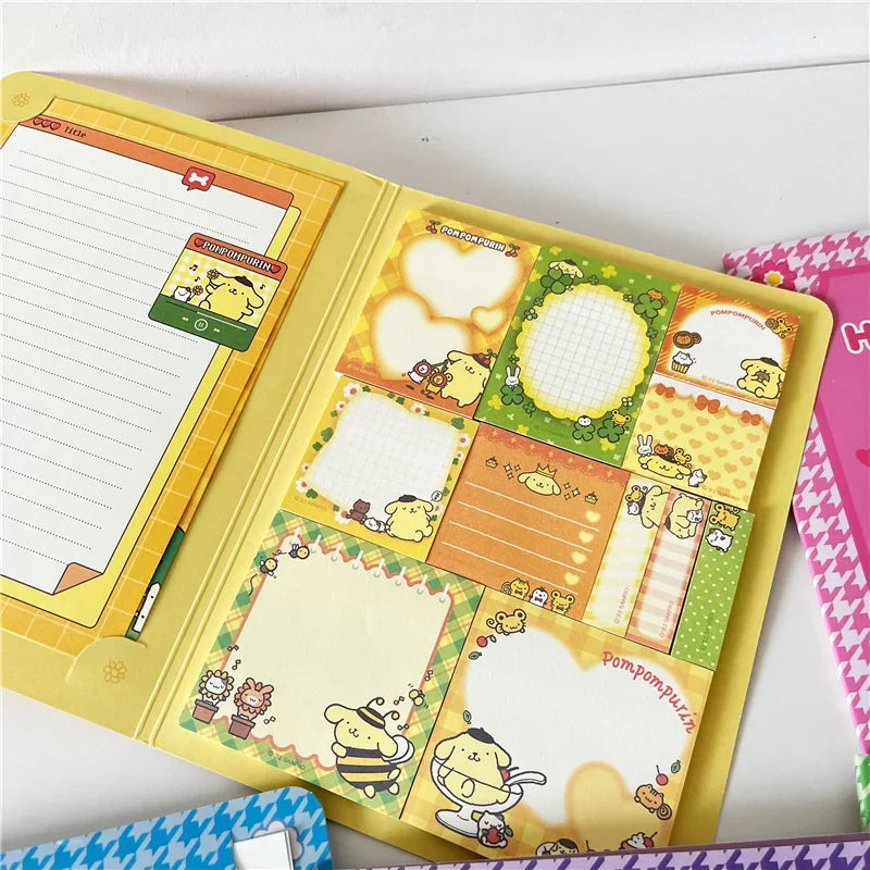 Kawaii Cartoon Sticky Notes – Hello Kitty, My Melody, Cinnamoroll & Kuromi Notebook, Cute School & Office Stationery