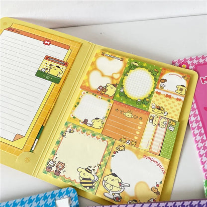 Kawaii Cartoon Sticky Notes – Hello Kitty, My Melody, Cinnamoroll & Kuromi Notebook, Cute School & Office Stationery