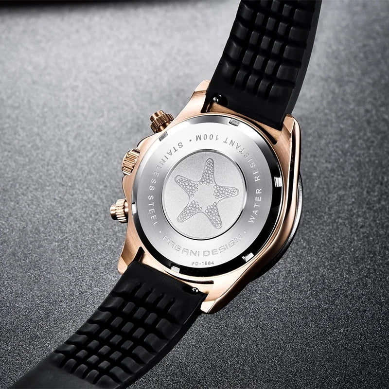 40mm PAGANI DESIGN V2 Men’s Quartz Watch – Sapphire Retro Chronograph Stainless Steel Waterproof