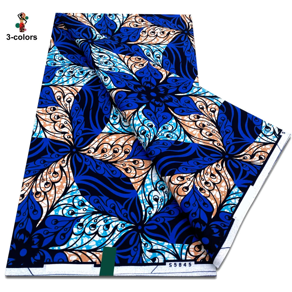 2026 Original African Wax Print Fabric - 100% Cotton Nigerian Ankara Batik Soft Pagne Material