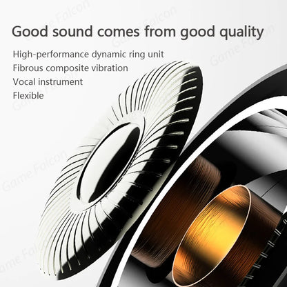 High-Fidelity Bluetooth Wired Headset for iPhone 15/14/13 Pro – Type-C & 3.5mm Compatible with Samsung, Xiaomi, iPad & Tablets