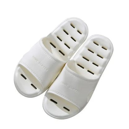 Feslishoet Unisex EVA Non-Slip Soft Bottom Shower Slippers – Quick-Drying Punching Bathroom Footwear