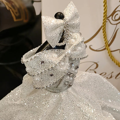 1/6 Mini Bride Doll Wedding Gown Set – Display Mannequin with Stand for Doll Clothes