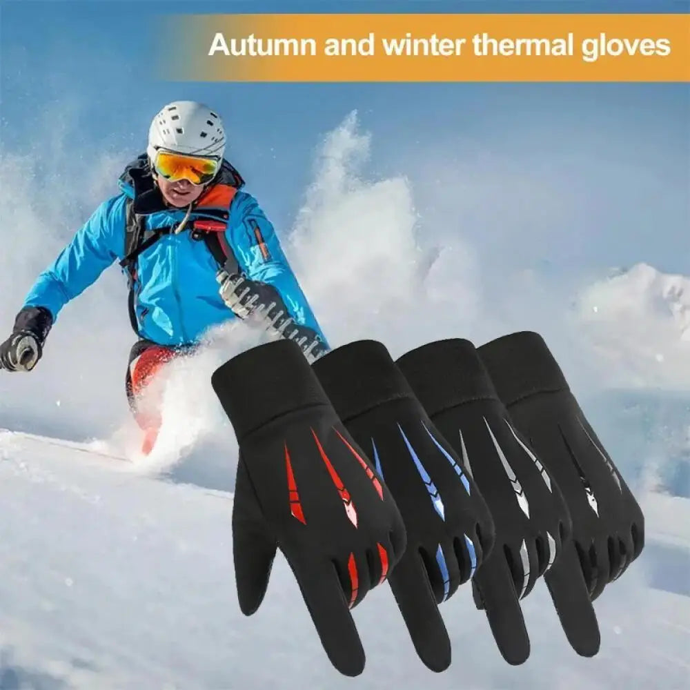 Winter Touchscreen Gloves - Unisex Fleece-Lined Full Finger Gloves for Cycling Running and Outdoor Sports