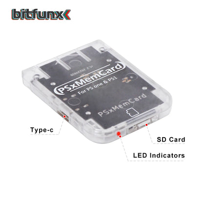 Bitfunx PSX Memory Card – PS1 Console Save Game Data for Sony PlayStation 1 & PS One