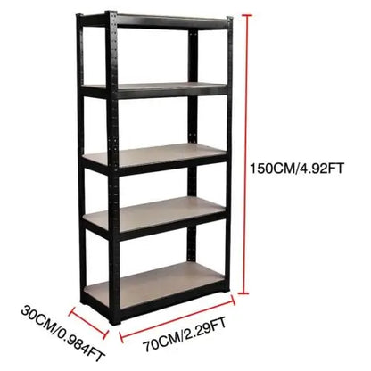 DayPlus 5-Tier Heavy Duty Garage Shelving – Adjustable Storage Unit, 386LBS Load Capacity per Tier, 150-200CM Height