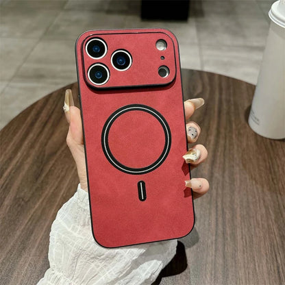 MagSafe Leather Shockproof Phone Case - Magnetic Wireless Charging Cover for iPhone 11, 12, 13, 14, 15, 16 & 17 Series