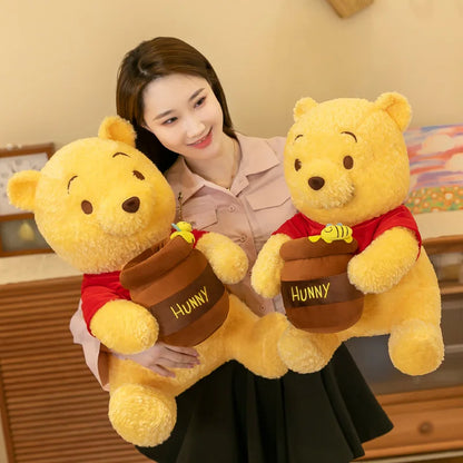 35–55cm Winnie the Pooh Plush Toy — Anime Disney Honey Jar Soft Stuffed Pooh Bear for Kids, Children, Kawaii Birthday Gift