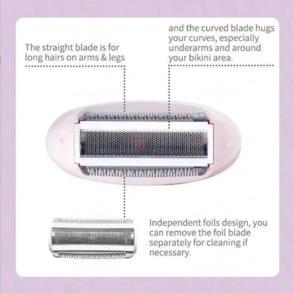 Valentine’s Day Women’s Electric Hair Shaver — Personal Trimmer for Legs, Arms, Armpit & Pubic Hair Care