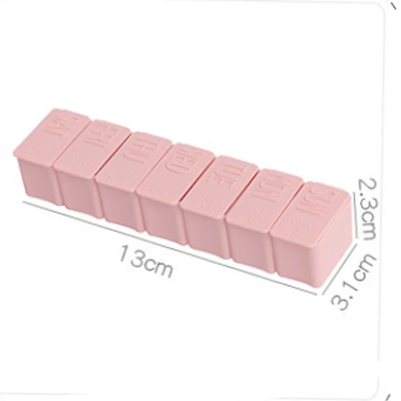 2Pcs/Set Travel Pill Box Holder – Weekly Medicine Organizer, Independent Lattice Tablet Dispenser Case