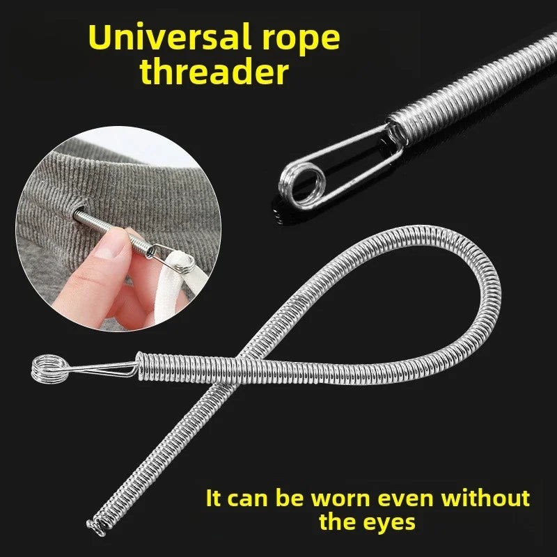 Universal Spring-Loaded Threader — Easy Rope & Elastic Insertion Tool for Sewing, Waistbands & Crafts