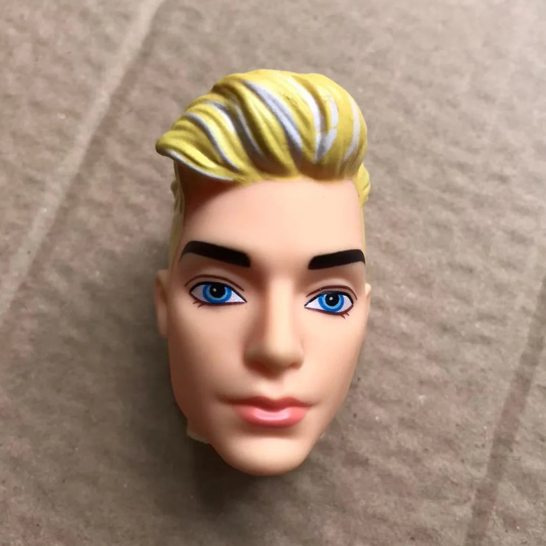 1/6 Male Doll Heads – DIY Ken Doll Parts for Beige Skin Dolls Accessories