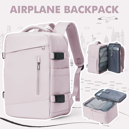 Women’s & Men’s Travel Backpack – Cabin Bag 40x20x25cm for Ryanair, Wizzair & Airplane Carry-On