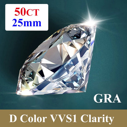 1CT Lab-Grown Moissanite Diamonds – D Color VVS1 Loose Gemstones, Full Size 0.7mm-20mm