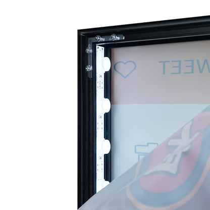 60x120cm Double-Sided LED Fabric Light Box Sign – Large Illuminated Poster Frame for Shop Advertising & Display