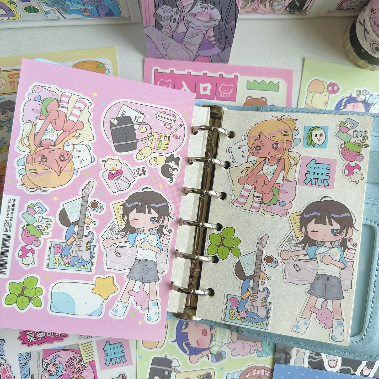 Cute Shibuya Girl Kawaii Stickers – Y2K Cartoon Scrapbook & Diary Decorative Stickers