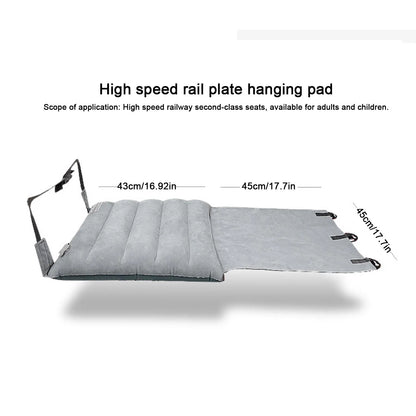 Adjustable Footrest Hammock - Portable Inflatable Bed for Car, Train, Airplane Travel, Camping - Comfortable Car Mattress for Babies and Adults - Essential Car Air Accessory