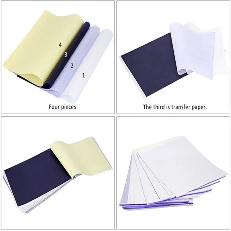 5/10PCS A4 Tattoo Transfer Paper: Carbon Thermal Transfer Tattoo Stencil Copy Tracing Paper - Tattoo Supplies Accessory