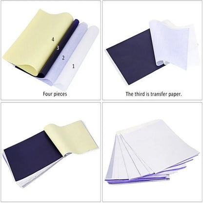 5/10PCS A4 Tattoo Transfer Paper: Carbon Thermal Transfer Tattoo Stencil Copy Tracing Paper - Tattoo Supplies Accessory