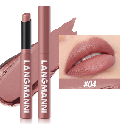 12-Color Matte Lipstick Pencil – Waterproof, Long-Lasting Non-Stick Lip Stain Tint Nude Makeup Pen