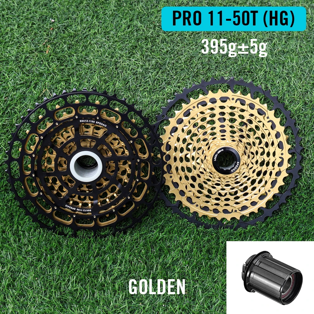 SPEDAO 12-Speed 10-50T Bicycle Cassette – 12V MTB Freewheel Sprocket for SX NX GX, XD & HG Compatible