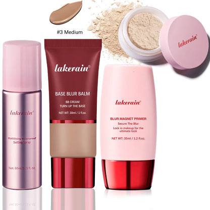 Ultimate Blurring Setting Powder Kit — Travel Size Primer, Waterproof Spray & Oil Control