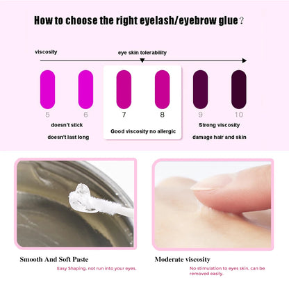 ICONSIGN Lash Glue Balm – Fast Fixing Eyelash & Brow Lifting, Waterproof Wax Beauty Makeup Tool
