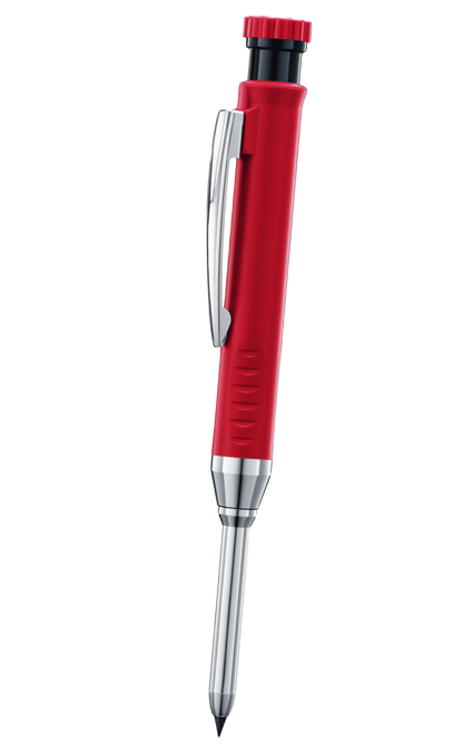 Carpenter Mechanical Pencil Set - 2.8mm Solid Woodworking Pencil With Sharpener & 3 Color Refills For Construction Tools