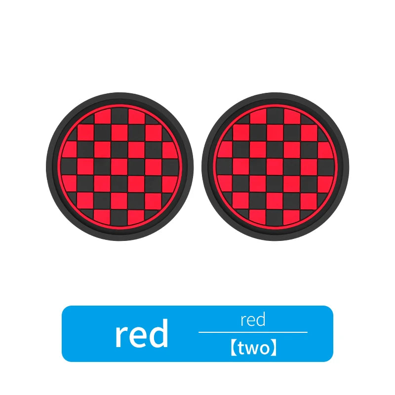 2pcs Car Cup Holder Anti-Slip Coasters — Premium PVC Universal Fit, Interior Accessories for Most Vehicles