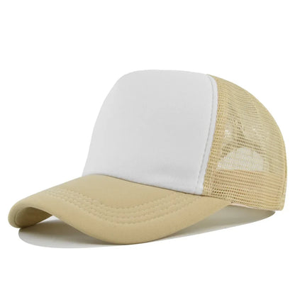 Custom Logo Trucker Hat - Adjustable Polyester Mesh Baseball Cap for Men & Women