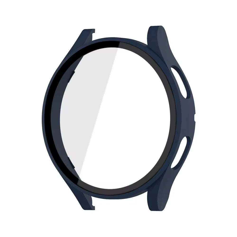 Tempered Glass & PC Bumper Case for Samsung Galaxy Watch 4/5/6/7/8 – Full Coverage Protective Cover (40mm & 44mm)