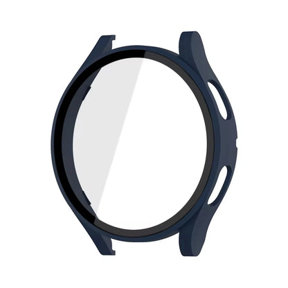 Tempered Glass & PC Bumper Case for Samsung Galaxy Watch 4/5/6/7/8 – Full Coverage Protective Cover (40mm & 44mm)