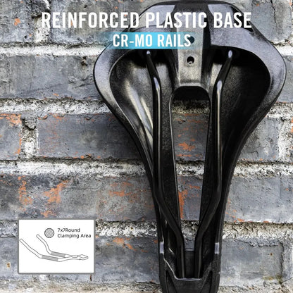 RYET 3D Printed Bike Saddle - Ultralight Carbon Fiber, Hollow and Breathable Design for MTB, Gravel and Road Cycling