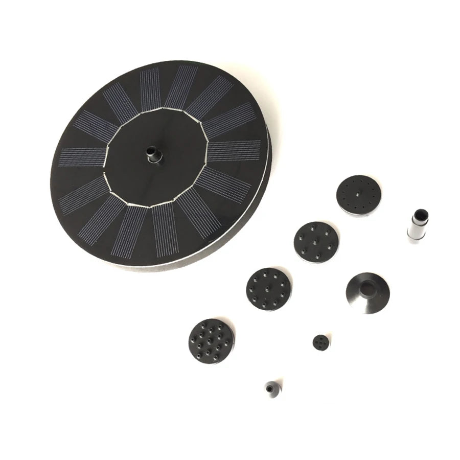 Solar Bird Bath Fountain Pump - 16cm Solar Powered 1.5W Water Pump with Free-Standing Panel