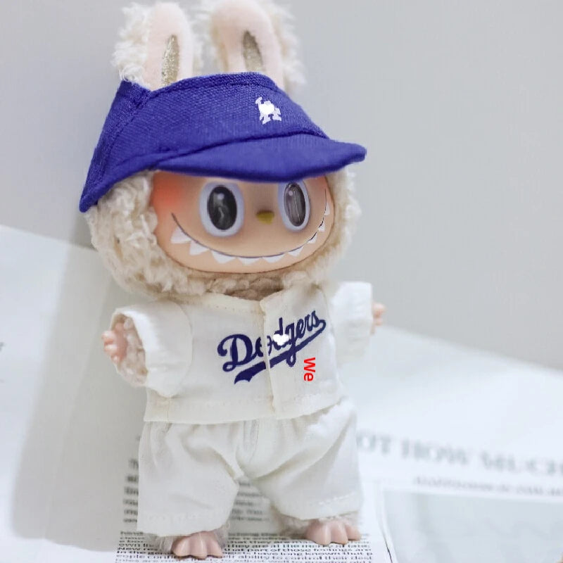 17cm Labubu Doll Clothing – Baseball Suit Size 5 Set for V1/V2 Macaron Sitting Party DIY Handmade Doll Accessories & Gift