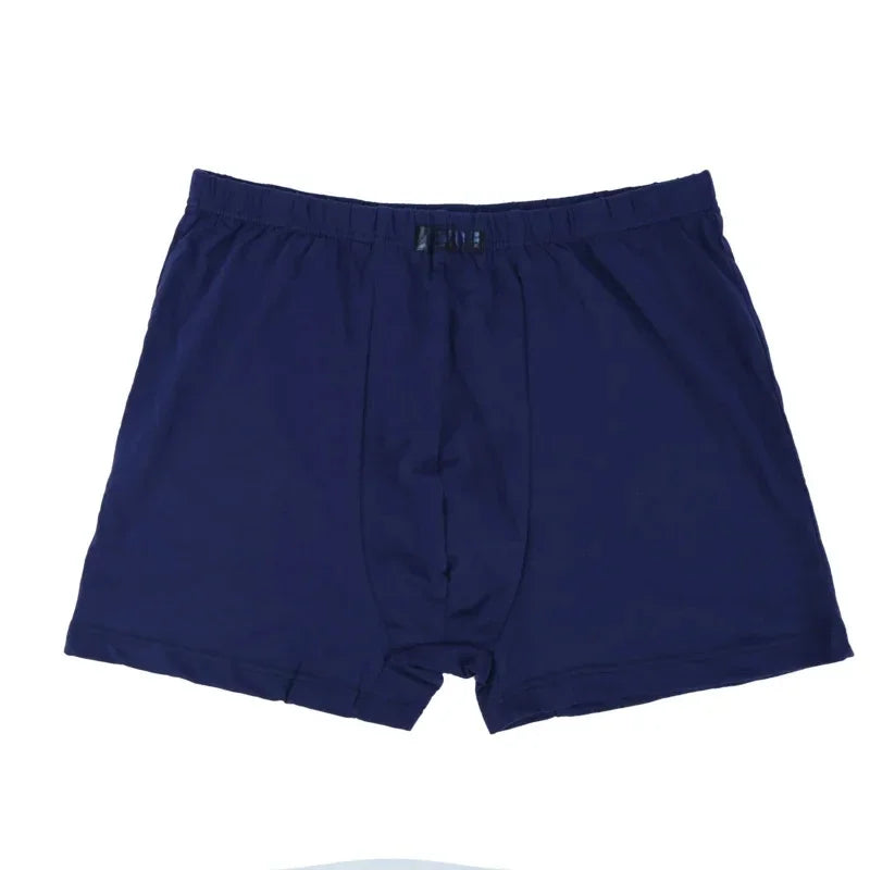 100% Cotton Men's Boxer Briefs - 4PCS Loose Underwear, Plus Size 8XL-10XL Comfortable Shorts