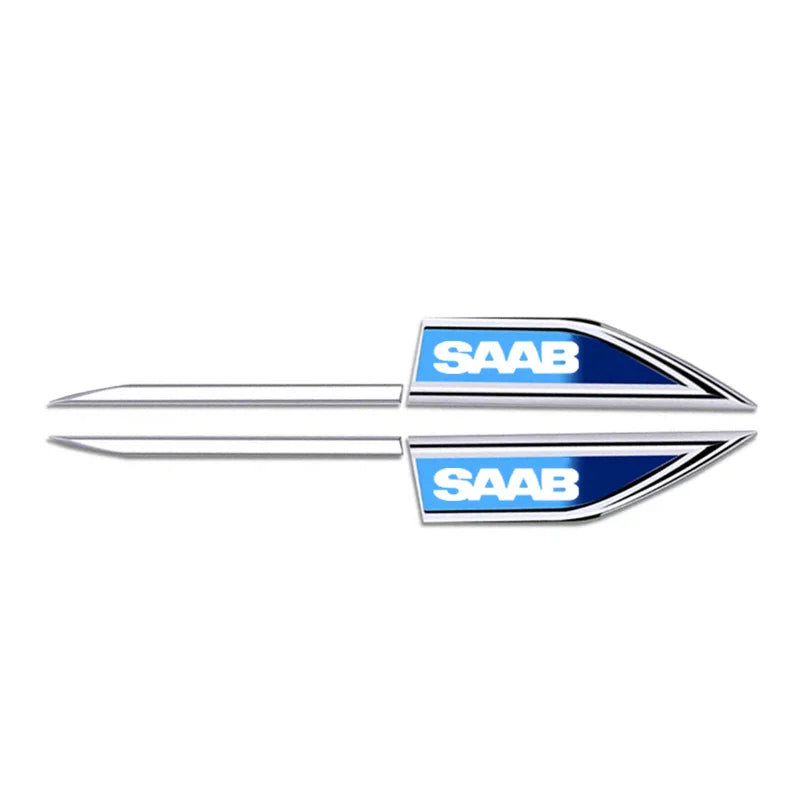 Stainless Steel Car Fender Side Blade Decal – Body Protective Sticker for SAAB 9-3, 9-5, 900, 9000