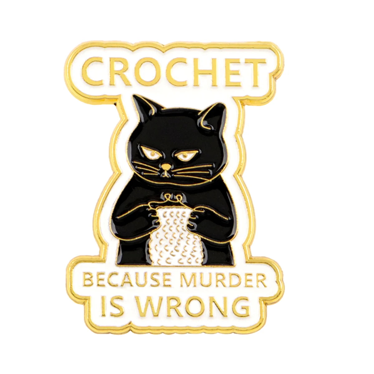 Cute Black Cat Enamel Pin – Animal Brooch Lapel Pin for Backpack, Clothing, Witch Jewelry & Halloween Gifts