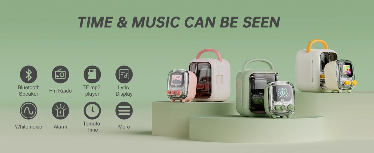 Divoom T-Tiivoo-2 Mini Retro Bluetooth Speaker – Portable Vintage White Noise Sleep Aid with High-Quality Subwoofer