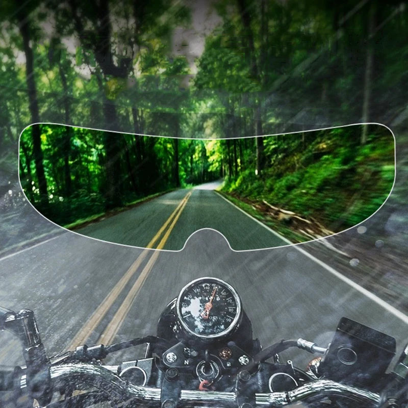 4PCS Universal Motorcycle Helmet Anti-Fog & Rainproof Film - Clear Coating Sticker for Helmet Accessories